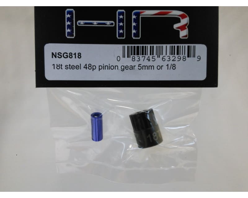 18t Steel 48p Pinion Gear 5mm or 1/8