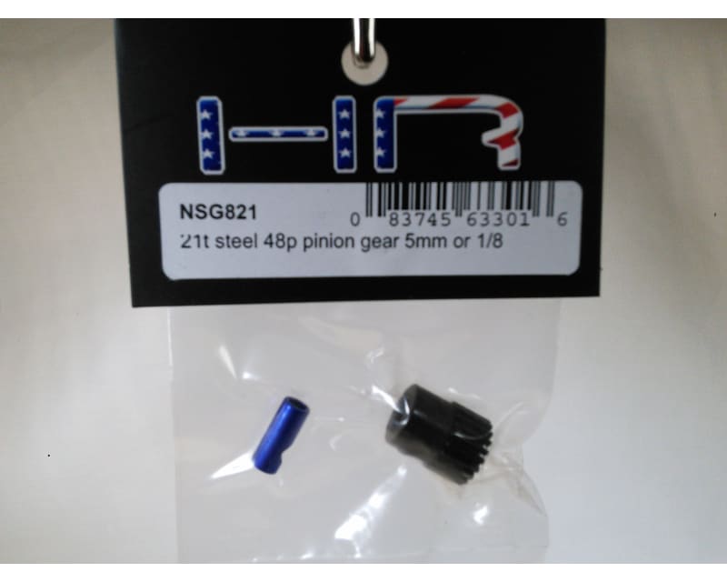 21t Steel 48p Pinion Gear 5mm or 1/8