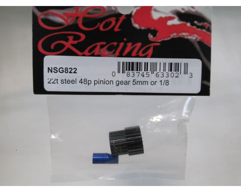 22t Steel 48p Pinion Gear 5mm or 1/8