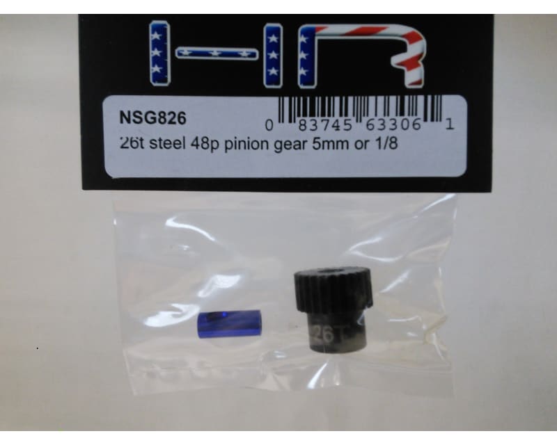 26t Steel 48p Pinion Gear 5mm or 1/8