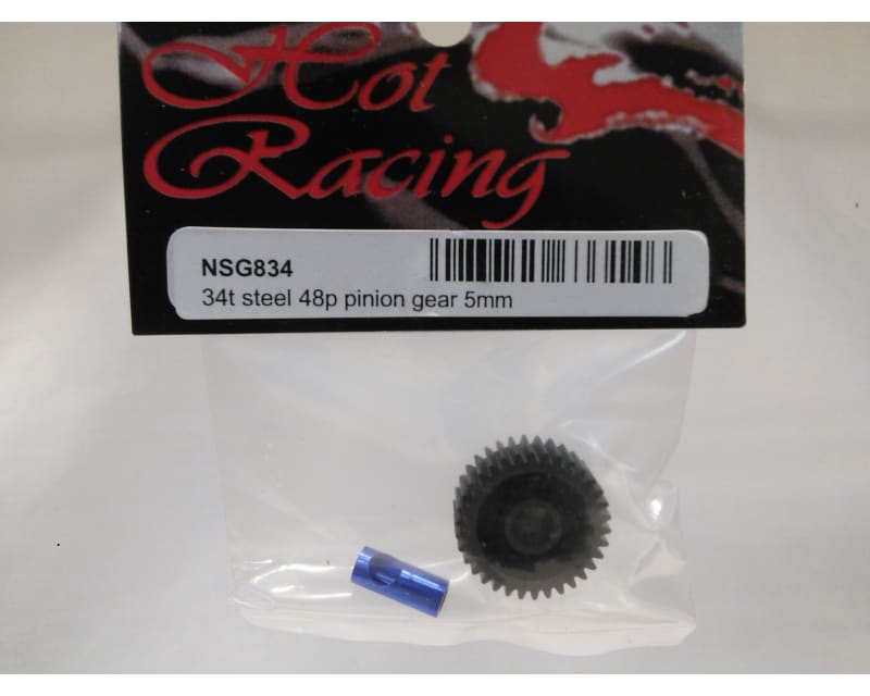Tap to zoom 34t Steel 48p Pinion Gear 5mm & 1/8