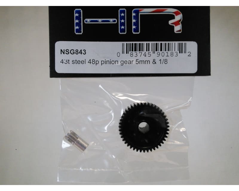 43t steel 48p Pinion Gear 5mm & 1/8