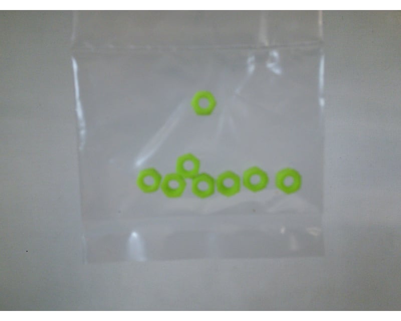 Fluorescent green 2.6mm nuts