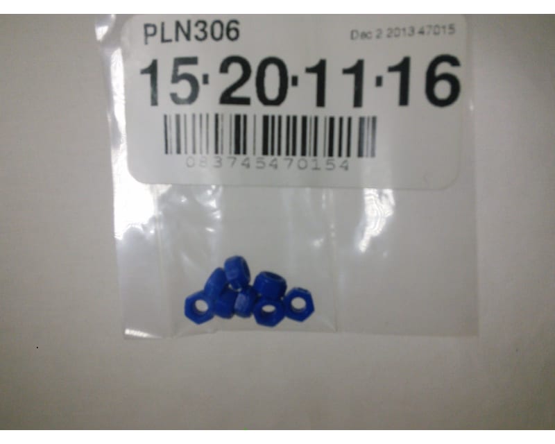 Tap to zoom discontinued Neon blue 3mm lock nut (8)