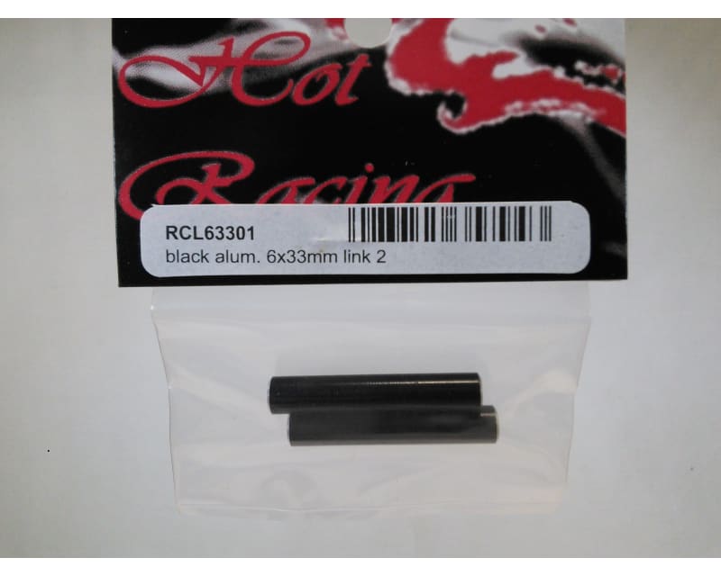 Aluminum Standoff Post Link 6x33mm W/ M3 Threads (Black)(2)