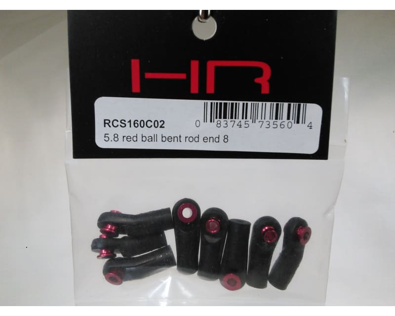 Tap to zoom discontinued Curved Rod End Cups with 5.8mm Balls (8)(Red)