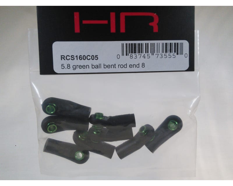 Tap to zoom Curved Rod End Cups with 5.8mm Balls (8)(Green)