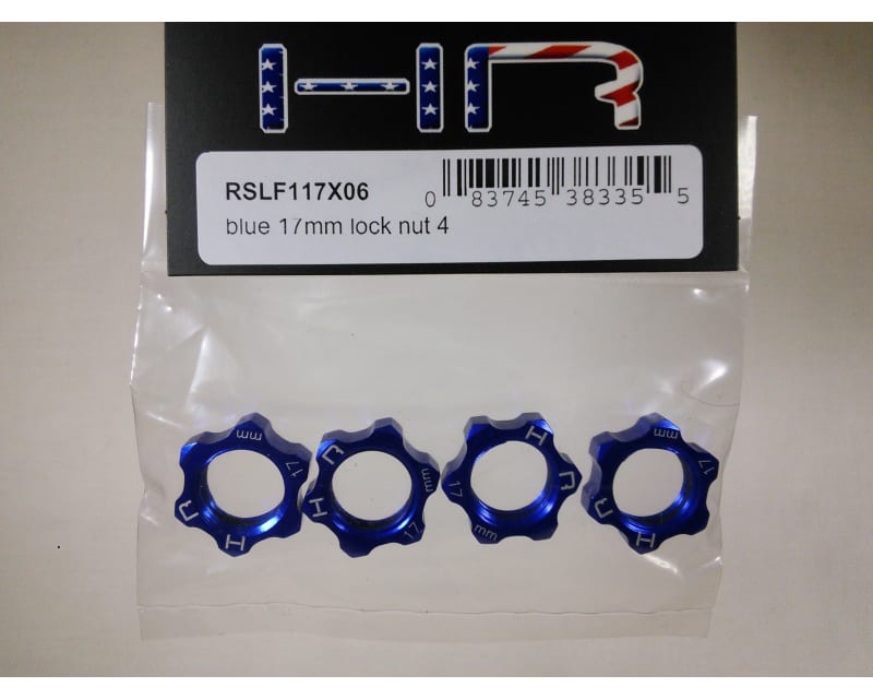 discontinued Blue 17mm lock nut (4)
