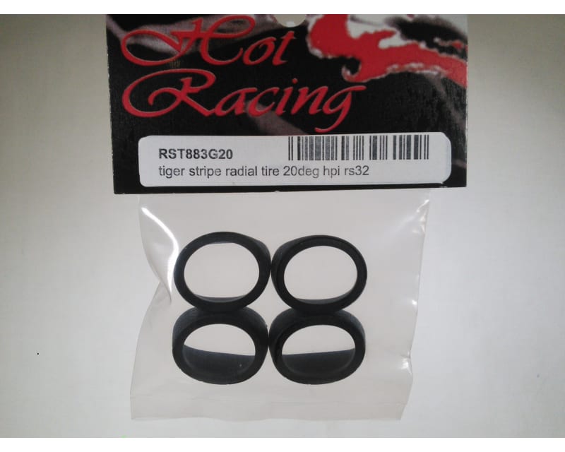 Tap to zoom HPI Rs32 Tiger Stripe Radial Tires 20deg