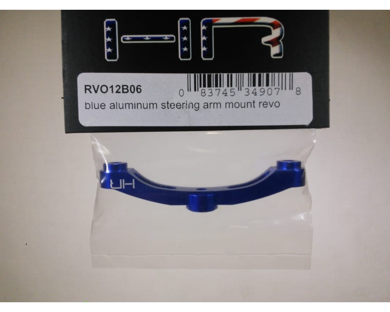 Blue Aluminum steering arm mount Revo