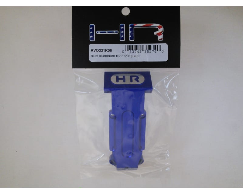 Blue Aluminum rear skid plate