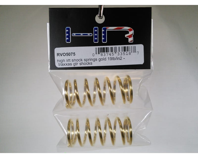 High Lift Shock Springs (Gold 19lb/in)(2) - TRA GTR Shocks