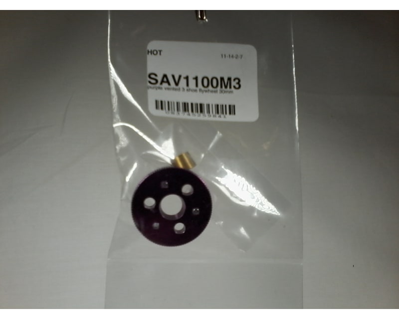 discontinued HPI Savage Purple Aluminum vented 3 Shoe FlyWheel 3