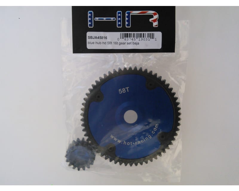 Tap to zoom discontinued Blue Hub Hd 58t 16t Gear HPI Baja