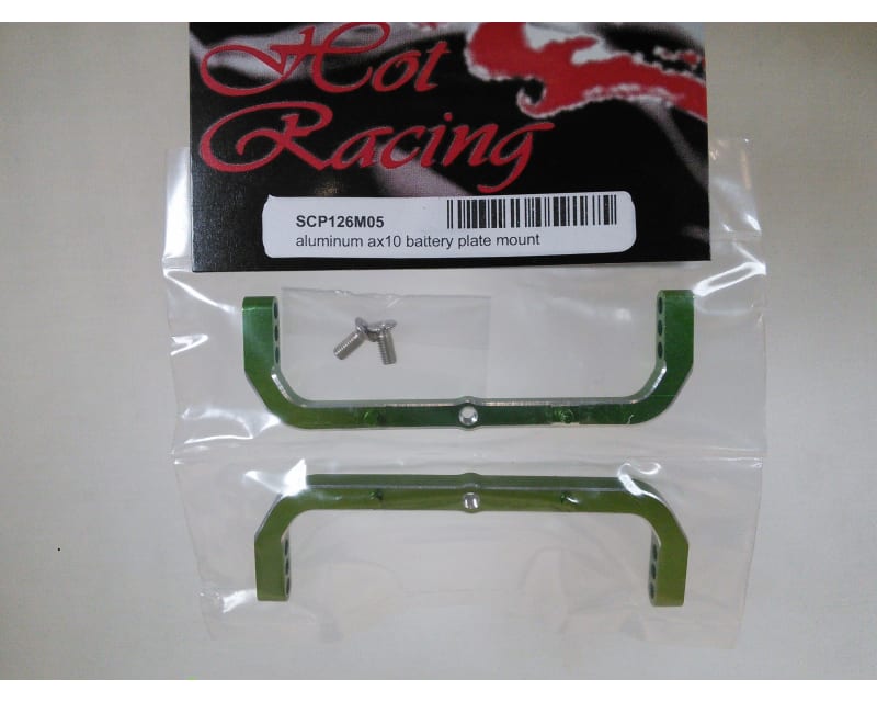 discontinued Green Aluminum AX10 Battery Plate Mount