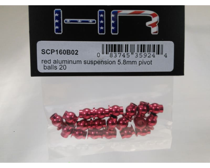 Tap to zoom Red Aluminum Suspension 5.8mm Pivot Balls (20)