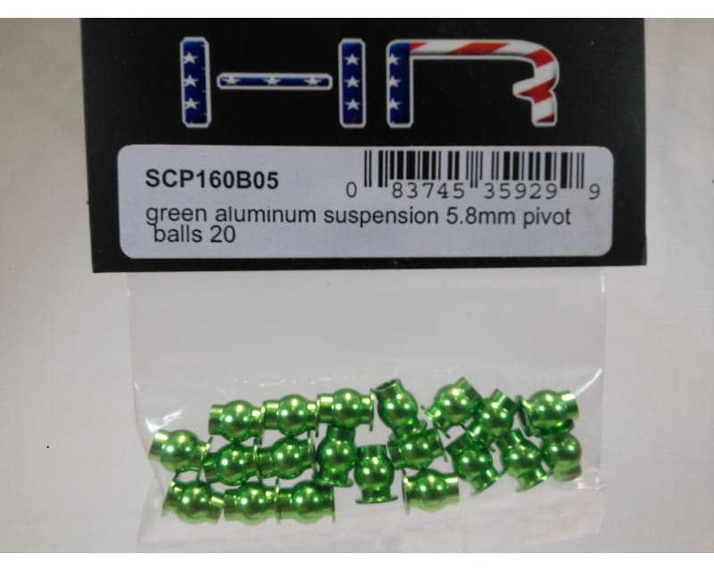 Tap to zoom Green Aluminum Suspension 5.8mm Pivot Balls (20)