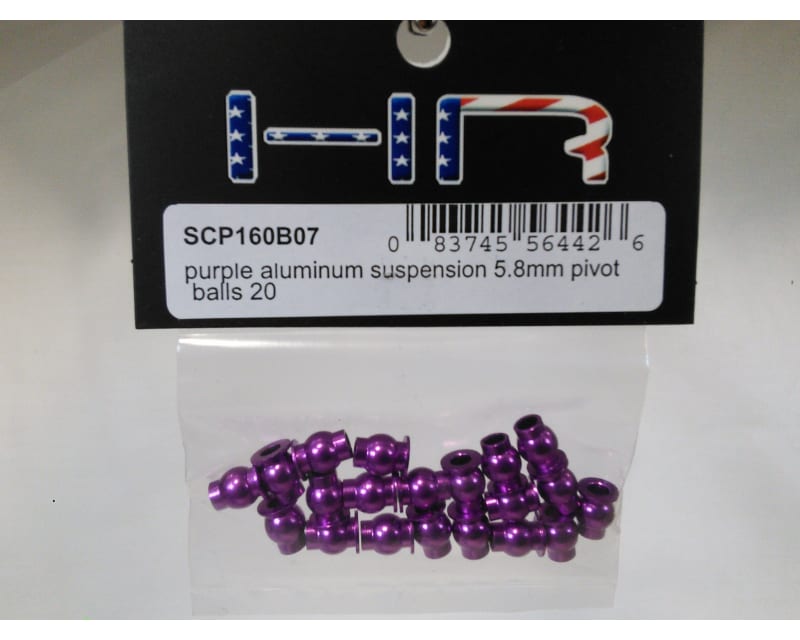 Tap to zoom Purple Aluminum Suspension 5.8mm Pivot Balls (20)
