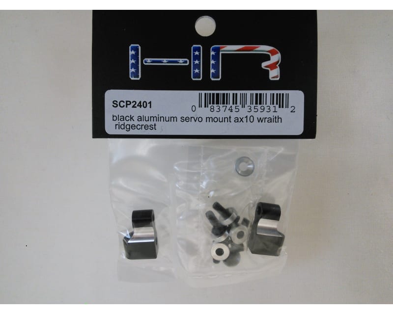 Black Aluminum Servo Mount Ax10 Wraith Ridgecrest