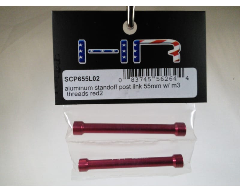 Tap to zoom Aluminum Standoff Post Link 55mm w/ M3 Threads (Red)(2)