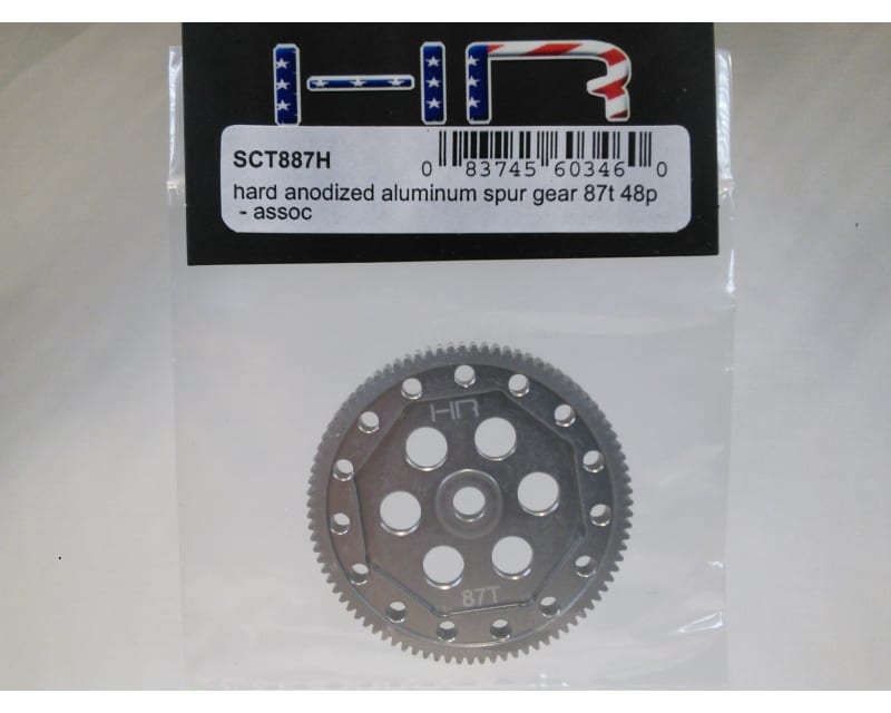 Tap to zoom 87t 48p Hard Anodized Aluminum Spur Gear Asc