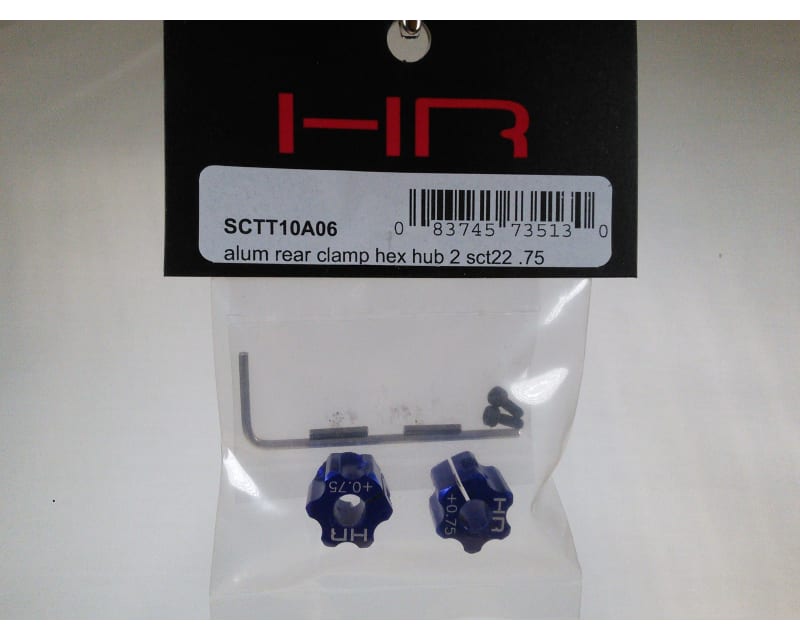 Aluminum Rear Clamping Hex Hubs (2) Sct22 (.75)