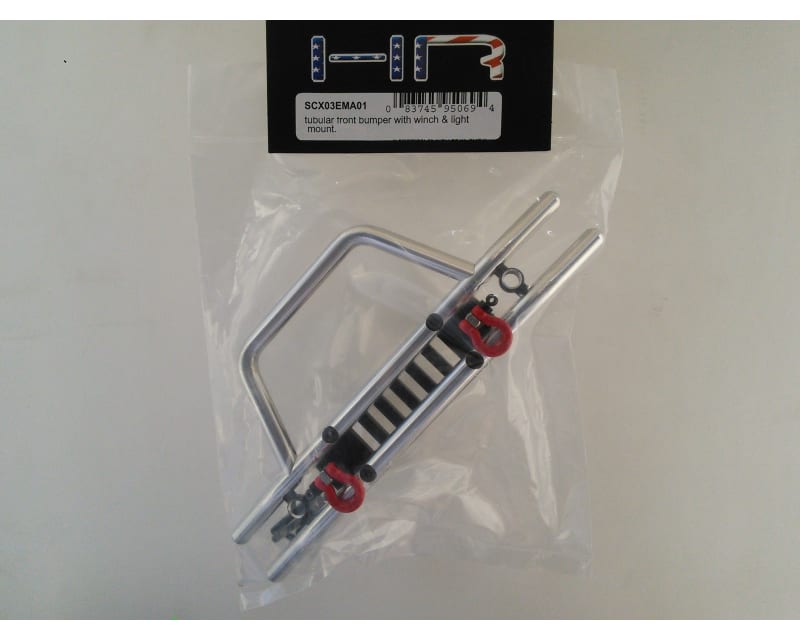 Tubular Front Bumper with Winch & Light Mount.
