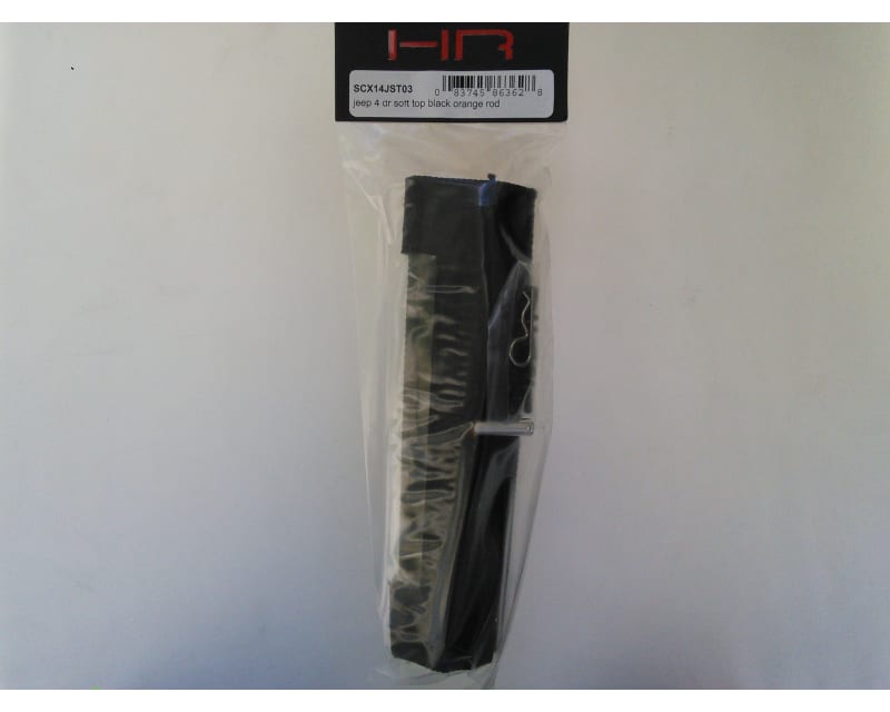 Jeep 4 Dr Soft Top Black Orange Rod