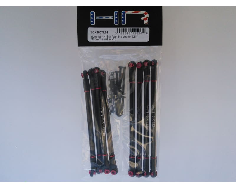 Tap to zoom Aluminum 4-Link (Four Link) Set for 12in (305mm) Axial Scx10