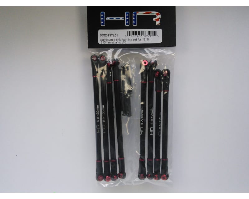 Tap to zoom Aluminum 4-Link (Four Link) Set for 12.3in (313mm) Axial Scx10