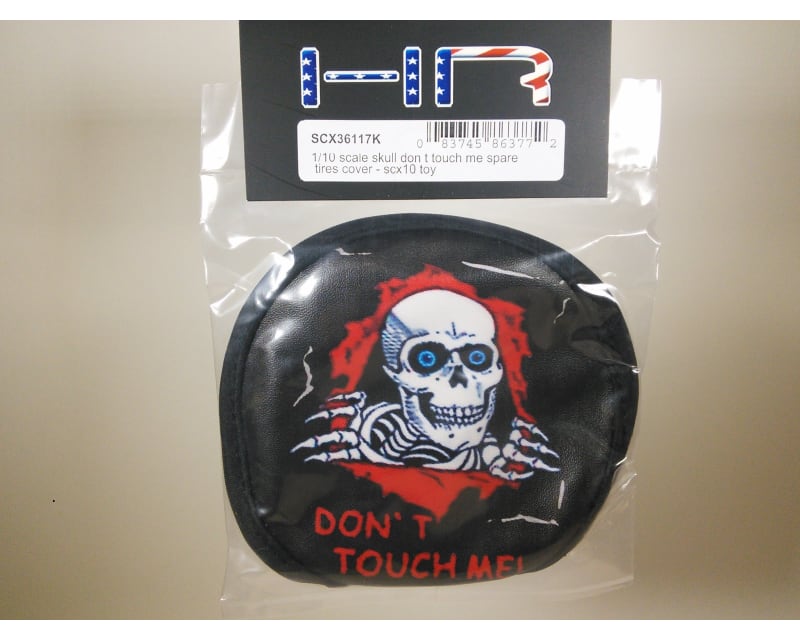 Tap to zoom 1:10 Scale Skull Don t Touch Me Spare Tires Cover - Scx10 (toy)