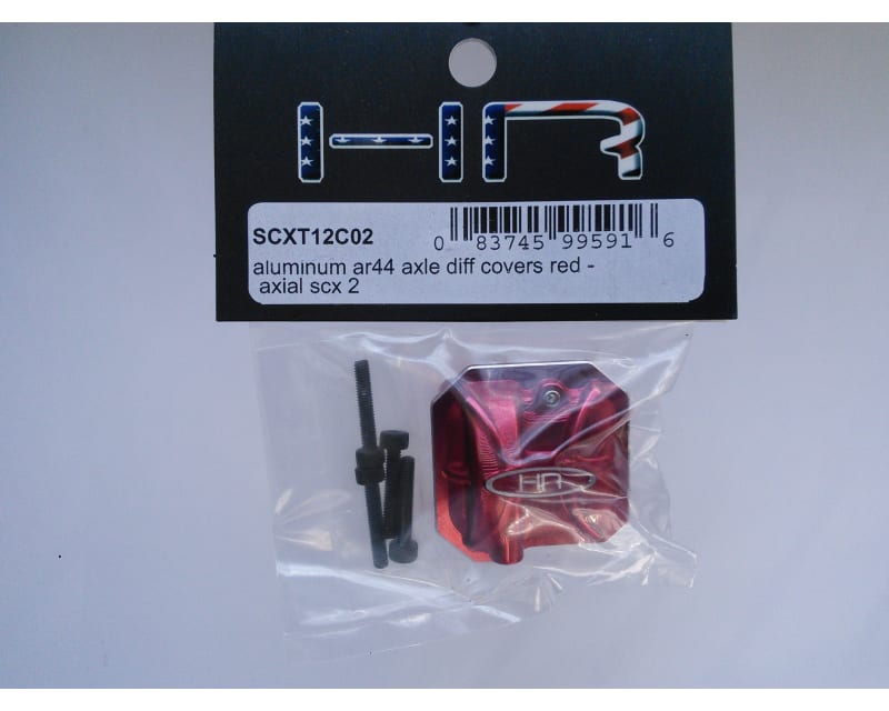 Aluminum Ar44 Axle Diff Covers (Red) - Axial Scx 2