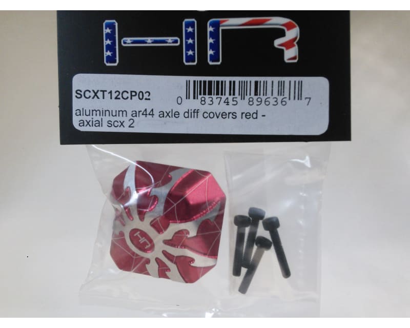 Tap to zoom Aluminum Ar44 Axle Diff Spider Cover (Red) - Axial Scx 2
