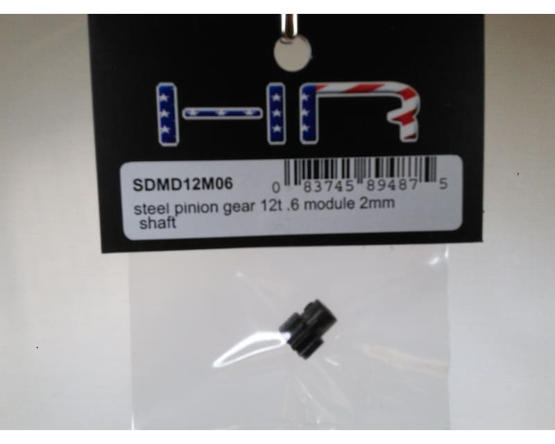 Tap to zoom Steel Pinion Gear 12T .6 Module 2mm Shaft