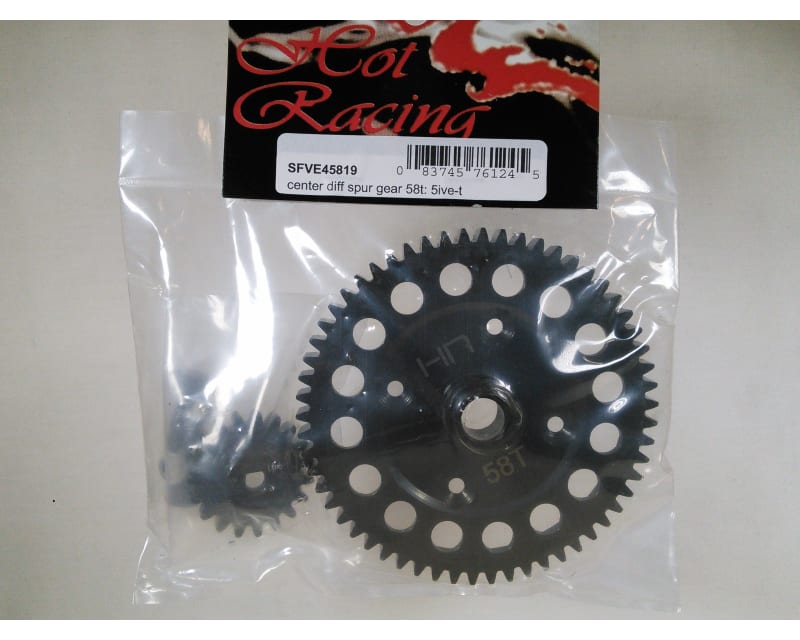 Tap to zoom Hardened Steel Spur and Pinion Gear Set (58t/19t Stock) - 5t Wrc