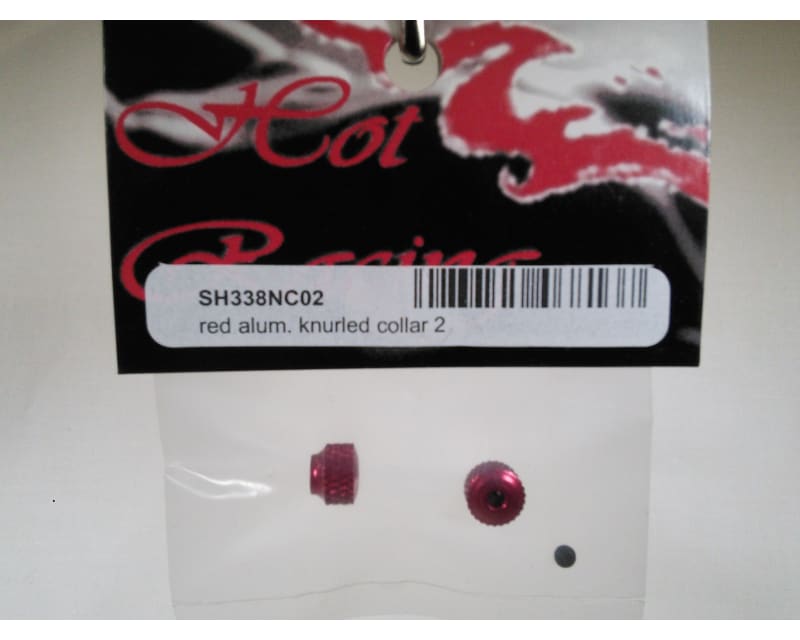 Red alum. knurled collar (2)