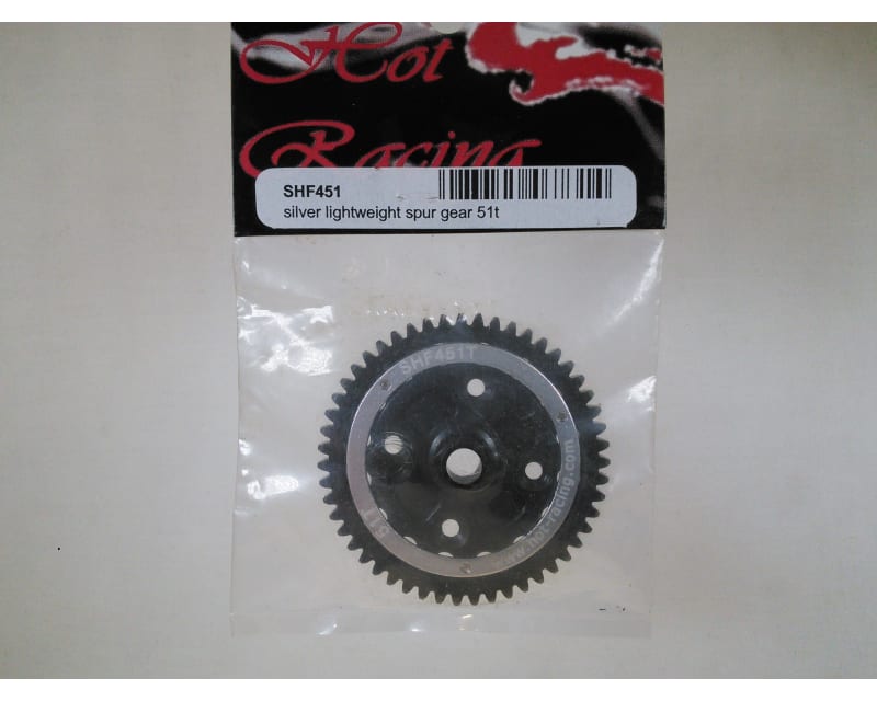 Silver lightweight spur gear 51t