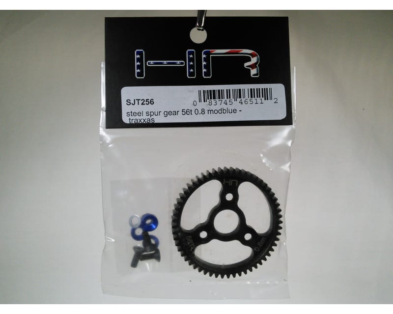 Steel Spur Gear (56t 0.8 Mod)(Blue) - TRA