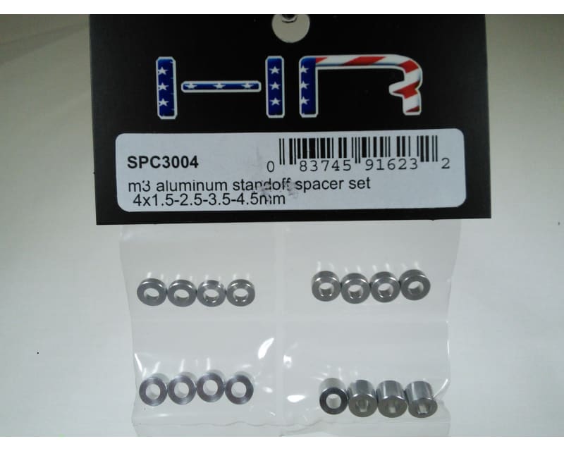 M3 Aluminum Standoff Spacer Set (4x)(1.5-2.5-3.5-4.5mm)
