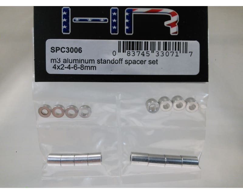 M3 Aluminum Standoff Spacer Set (4x)(2-4-6-8mm)