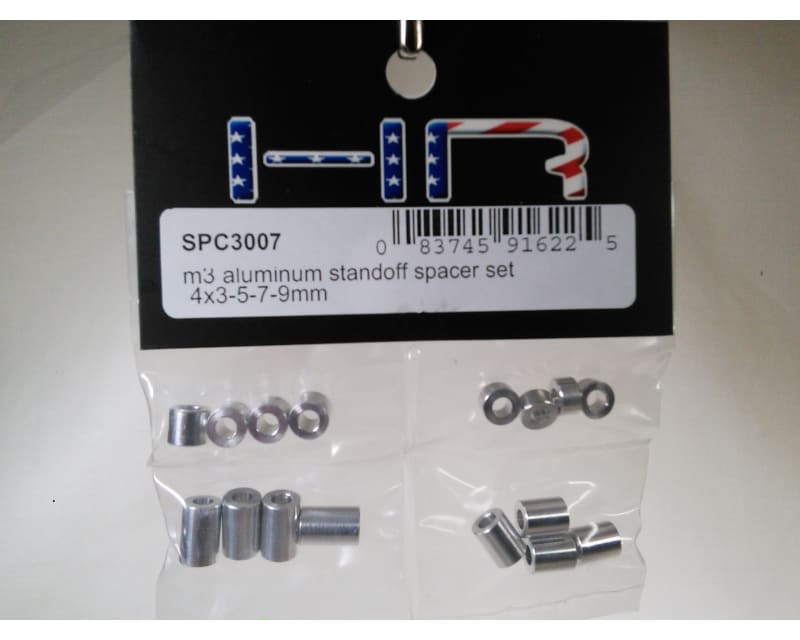 M3 Aluminum Standoff Spacer Set (4x)(3-5-7-9mm)