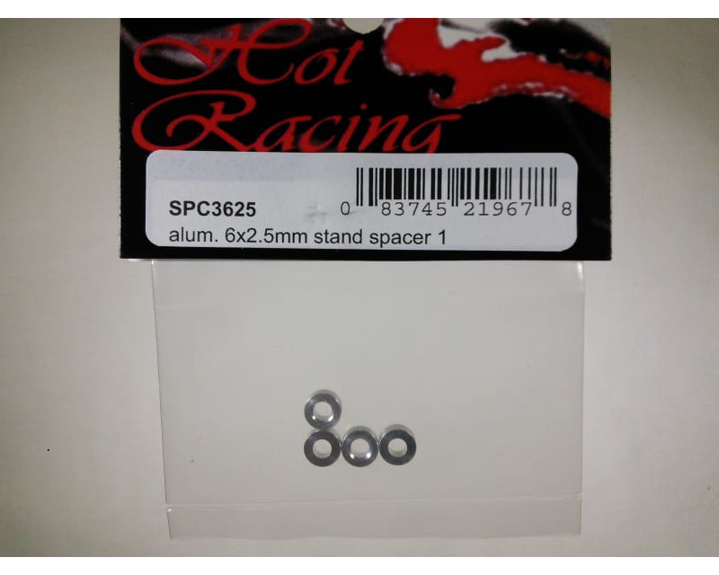 6x2.5mm Aluminum Spacers (4)