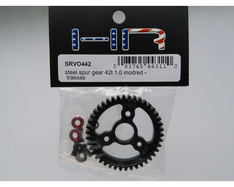Steel Spur Gear (42T 1.0 Mod)(Red) - TRA