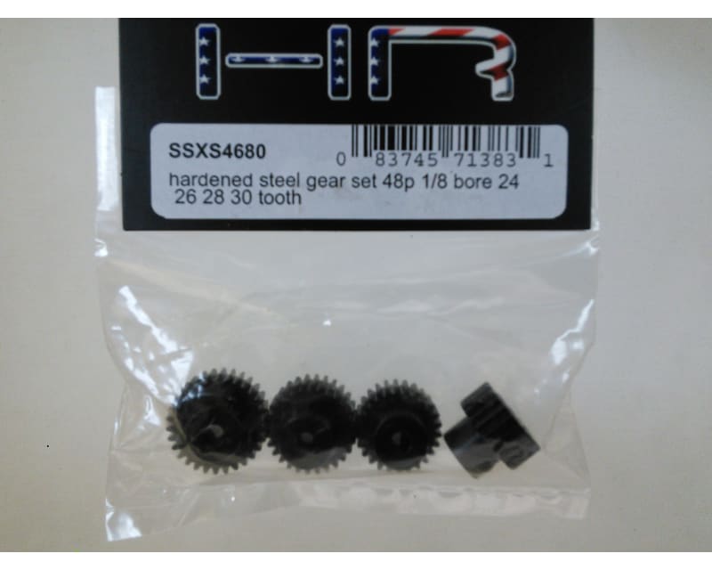 Hardened Steel Gear Set 48p 1/8 Bore 24 26 28 30 Tooth