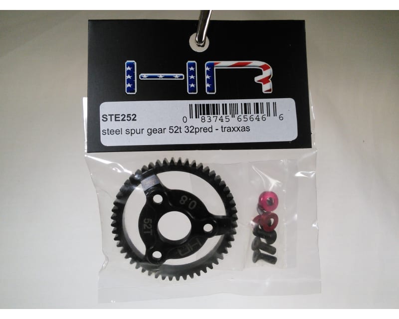 Steel Spur Gear (52t 32p)(Red) - TRA