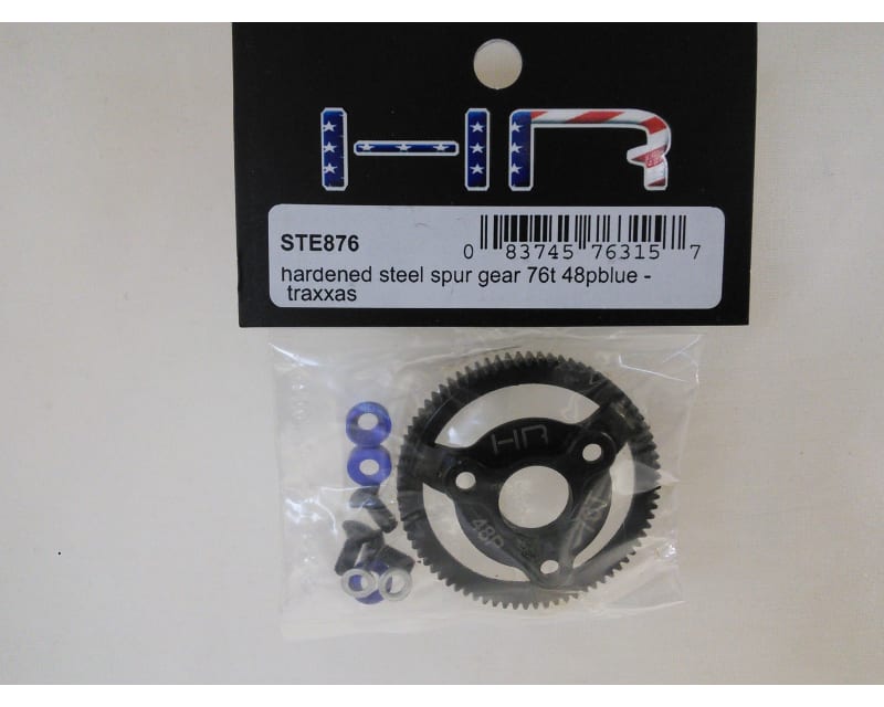 Tap to zoom Hardened Steel Spur Gear (76t 48p)(Blue) - TRA