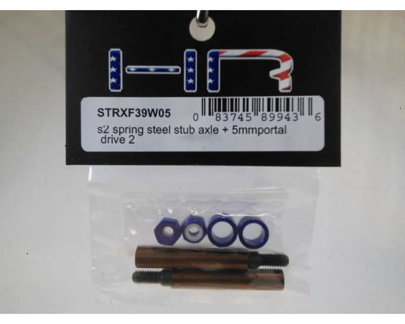 +5mm S2 Spring Steel Portal Drive Stub Axles TRA Trx-4