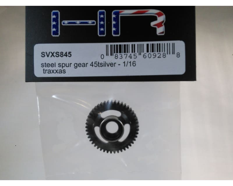 Tap to zoom Steel Spur Gear (45t)(Silver) - 1/16 TRA