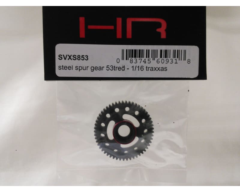 Steel Spur Gear (53t)(Red) - 1/16 TRA