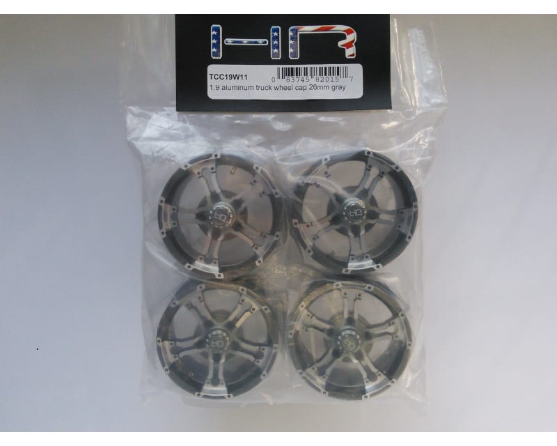 1.9 Inch Aluminum Truck Wheels 26mm Grey 12mm Hex